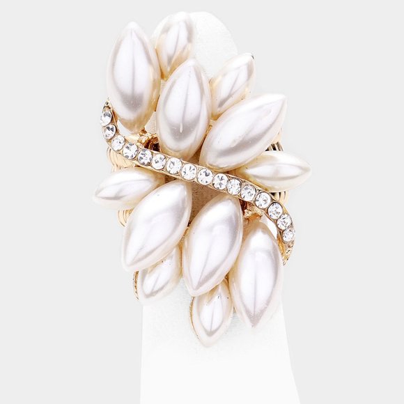 PEARL STRETCH RING - Picture 1 of 2